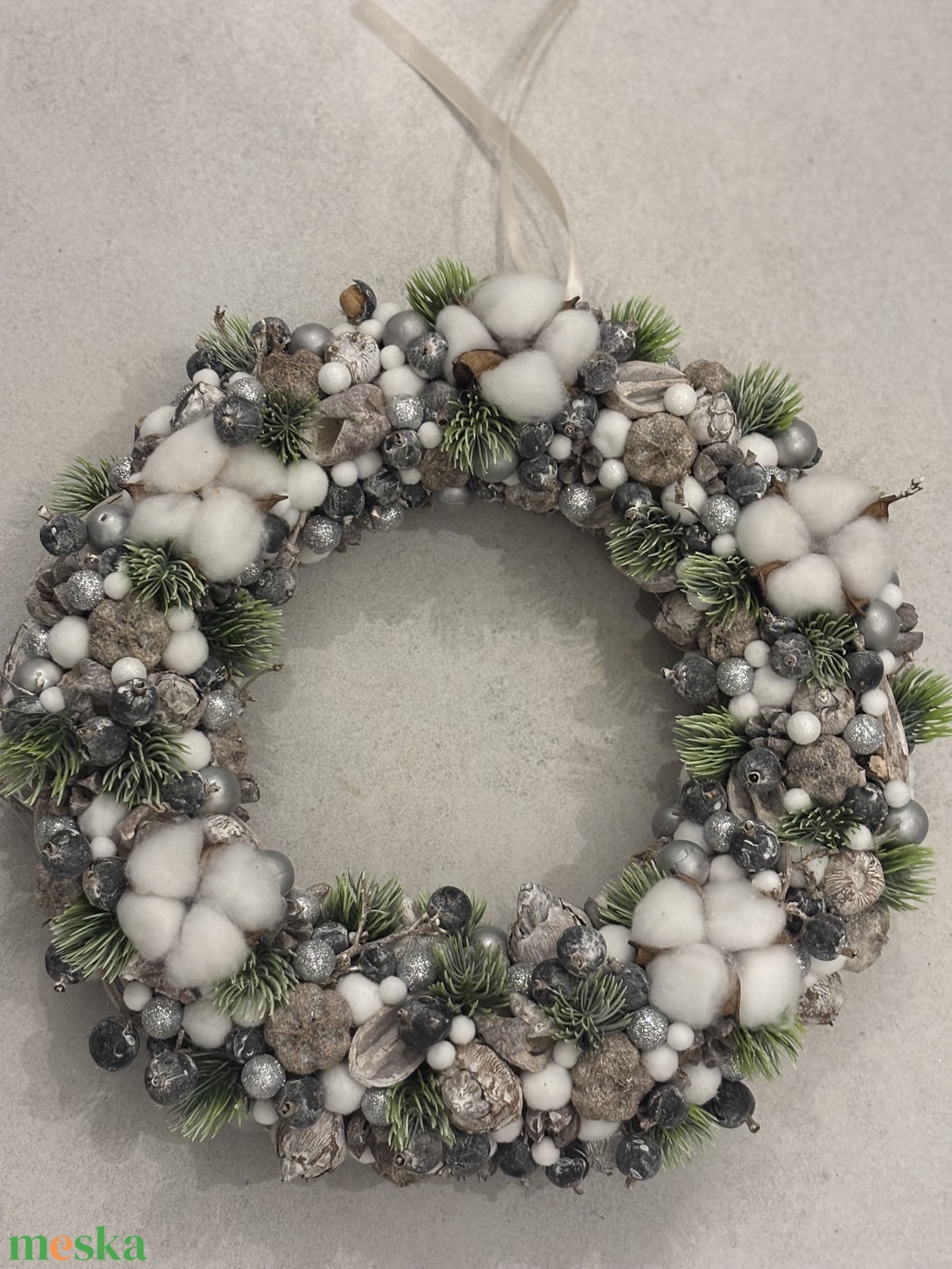 Karácsonyi koszorú, ajtódísz - karácsony - adventi díszek - adventi ajtódísz - Meska.hu