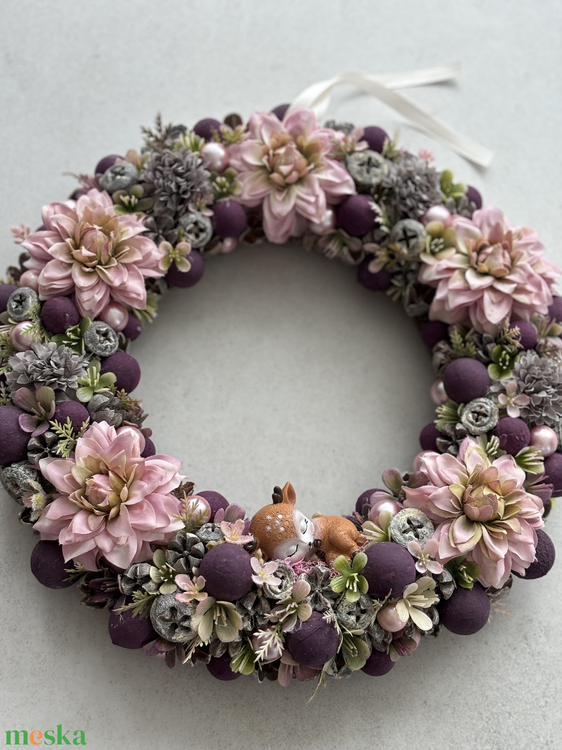 Őzikés koszorú - kellékek & szerszámok - dekorációs kellékek - koszorú, koszorúalap - Meska.hu