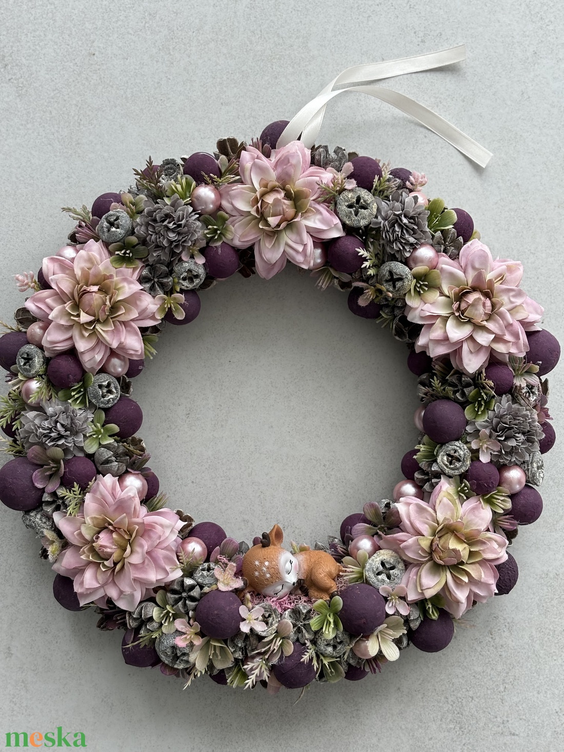 Őzikés koszorú - kellékek & szerszámok - dekorációs kellékek - koszorú, koszorúalap - Meska.hu