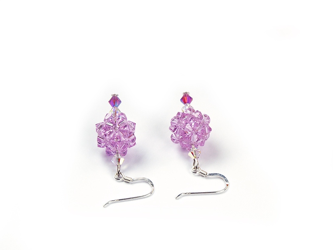 Levendula - swarovski bogyós fülbevaló - - Meska.hu Levendula - swarovski bogyós fülbevaló - - Meska.hu