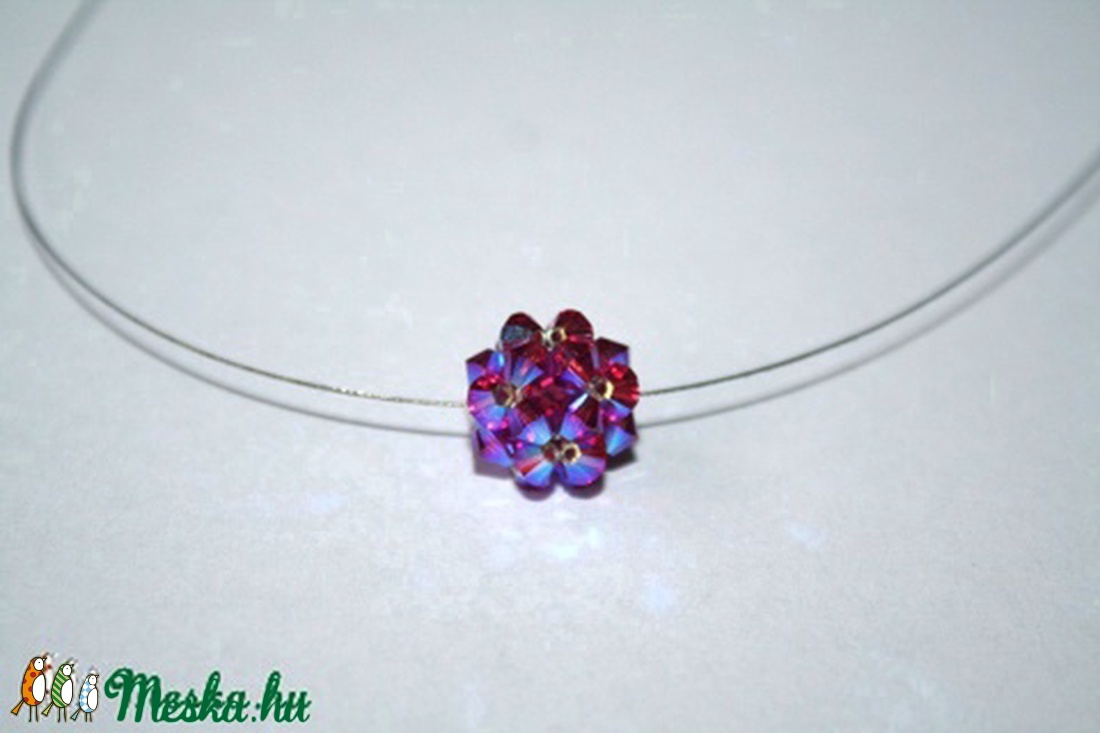 Leila hercegnő - Swarovski bogyós lánc,  fuchsia -  - Meska.hu