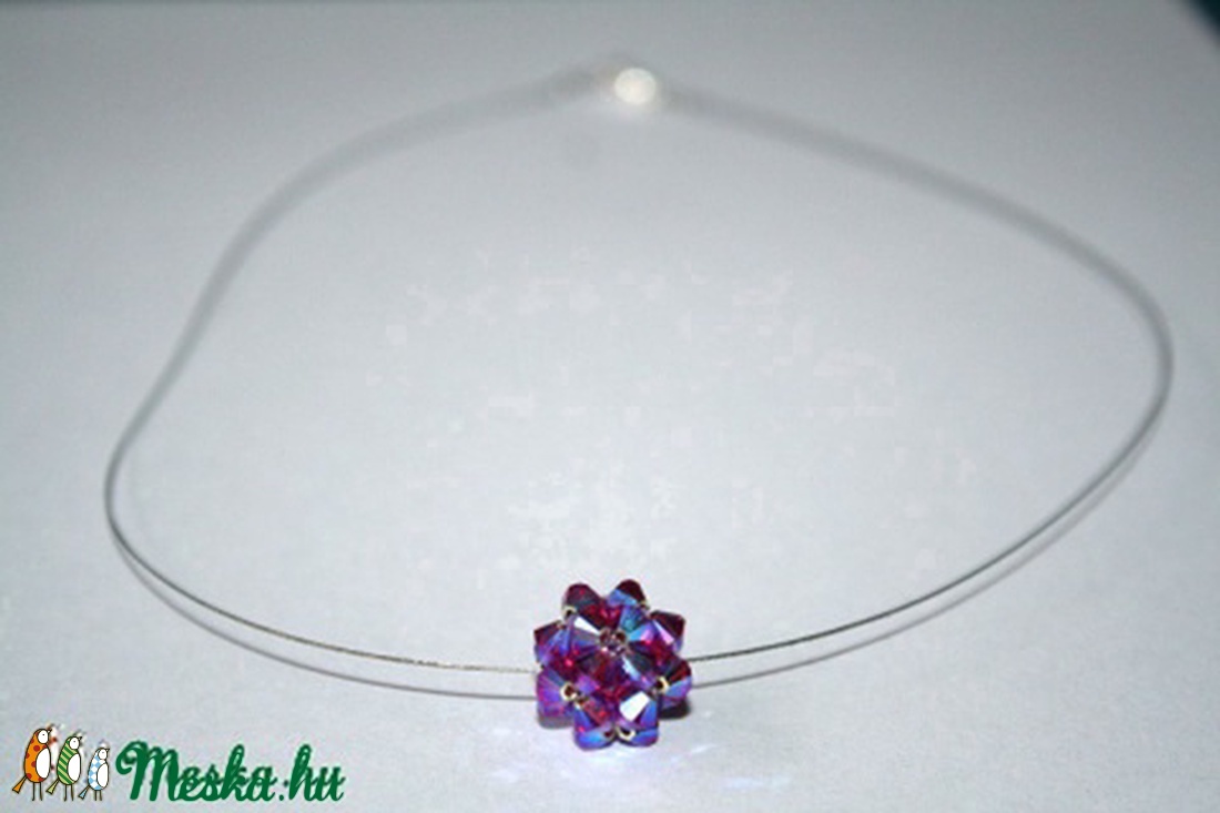 Leila hercegnő - Swarovski bogyós lánc,  fuchsia -  - Meska.hu