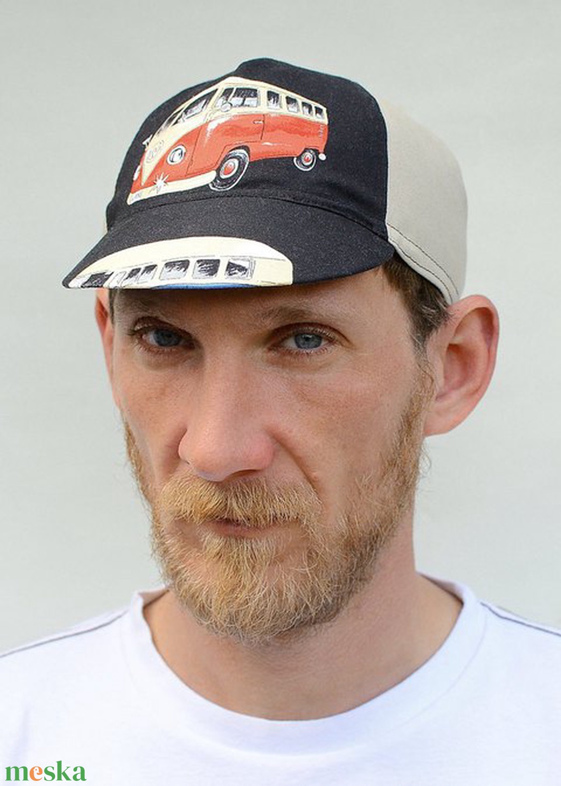 Serin Volkswagen T2 hippi busz mintás kerékpáros sapka ss2015 -  - Meska.hu