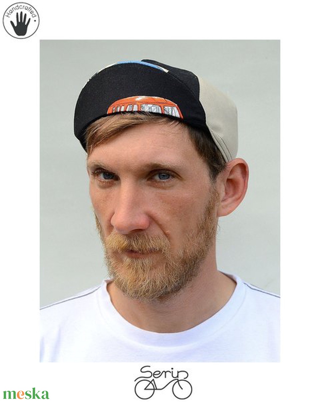 Serin Volkswagen T2 hippi busz mintás kerékpáros sapka ss2015 -  - Meska.hu