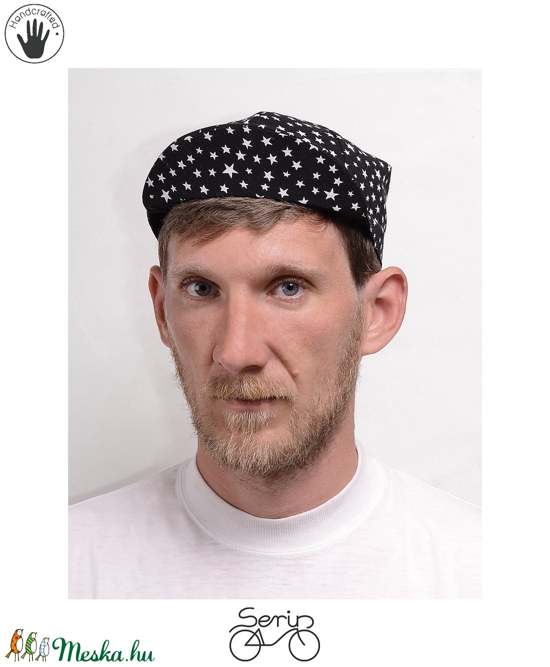 Serin fekete-fehér csillagos kerékpáros sapka ss2015 - ruha & divat - sál, sapka, kendő - sapka - Meska.hu Serin fekete-fehér csillagos kerékpáros sapka ss2015 - ruha & divat - sál, sapka, kendő - sapka - Meska.hu