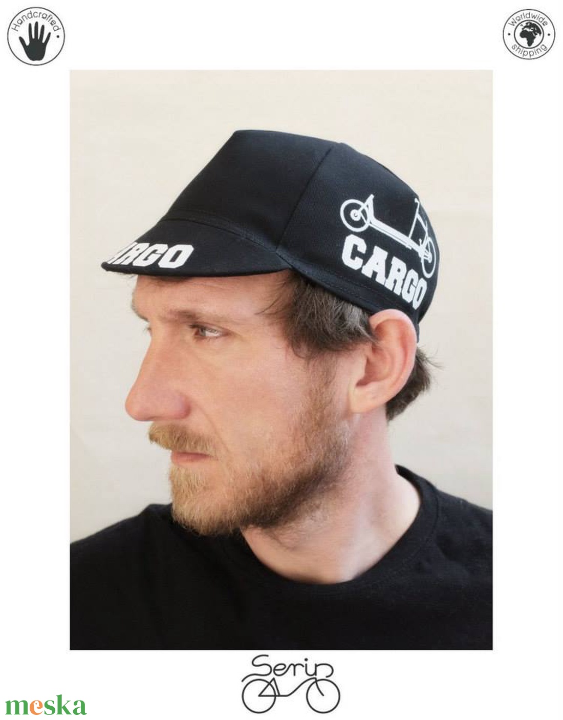Serin cargo biciklis sapka - ruha & divat - sál, sapka, kendő - sapka - Meska.hu