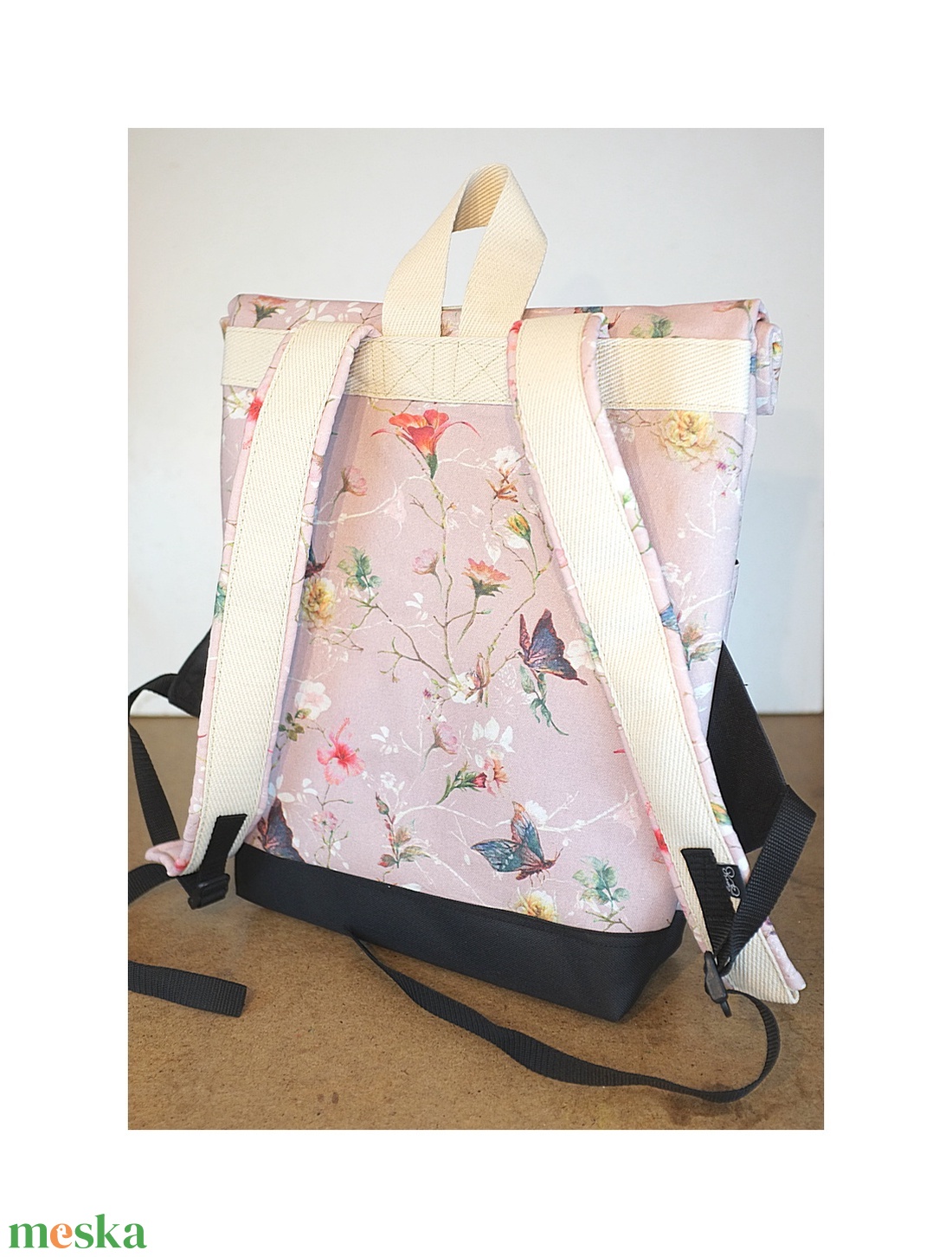 Serin rózsaszín elől zsebes hátizsák (mama coll.) - táska & tok - hátizsák - hátizsák - Meska.hu