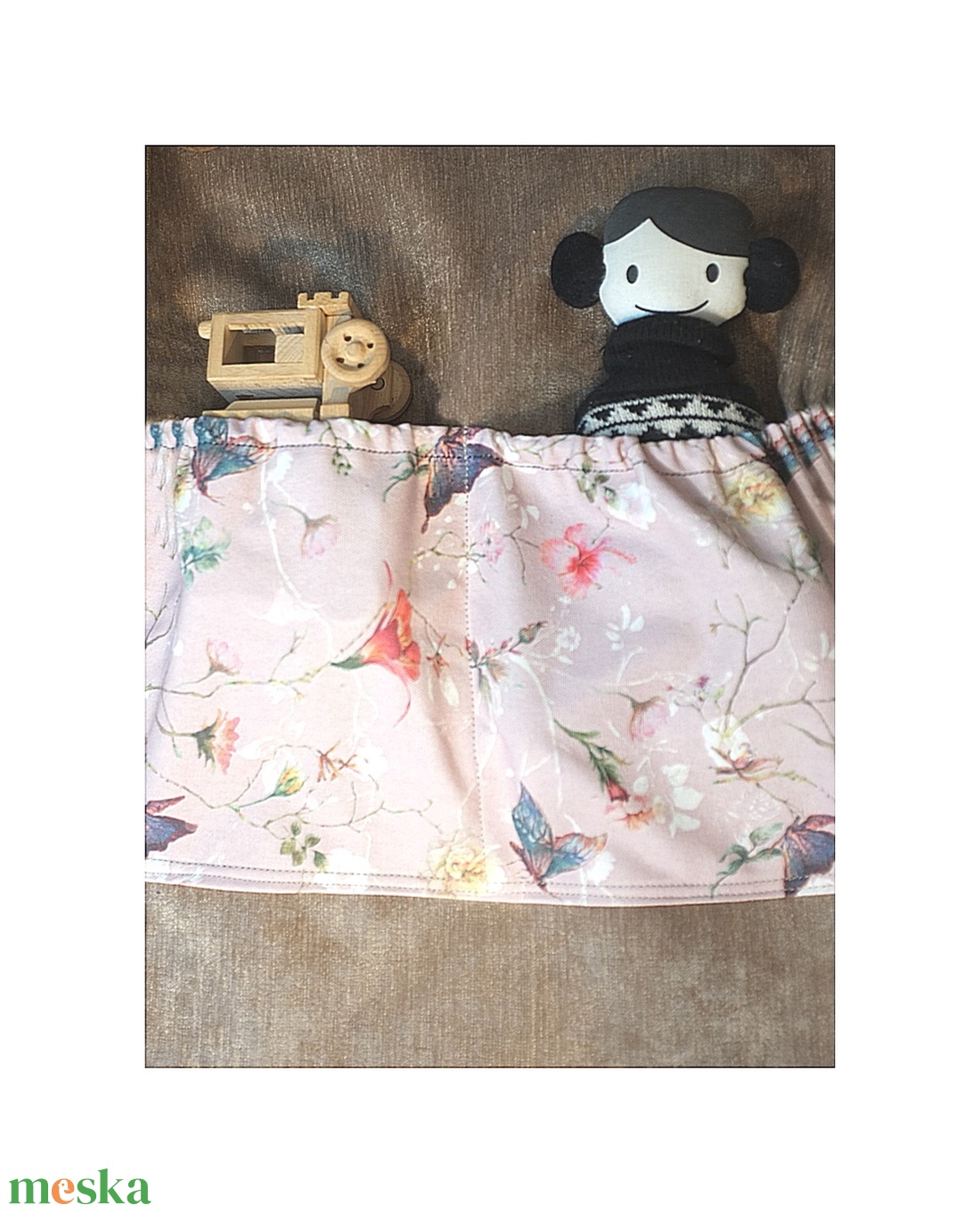 Serin rózsaszín elől zsebes hátizsák (mama coll.) - táska & tok - hátizsák - hátizsák - Meska.hu