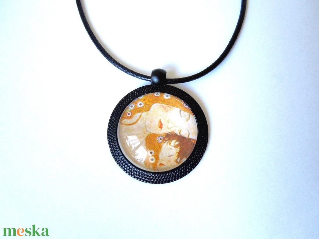 Klimt: Anya gyermekével medál fülivel - ékszer - ékszerszett - Meska.hu