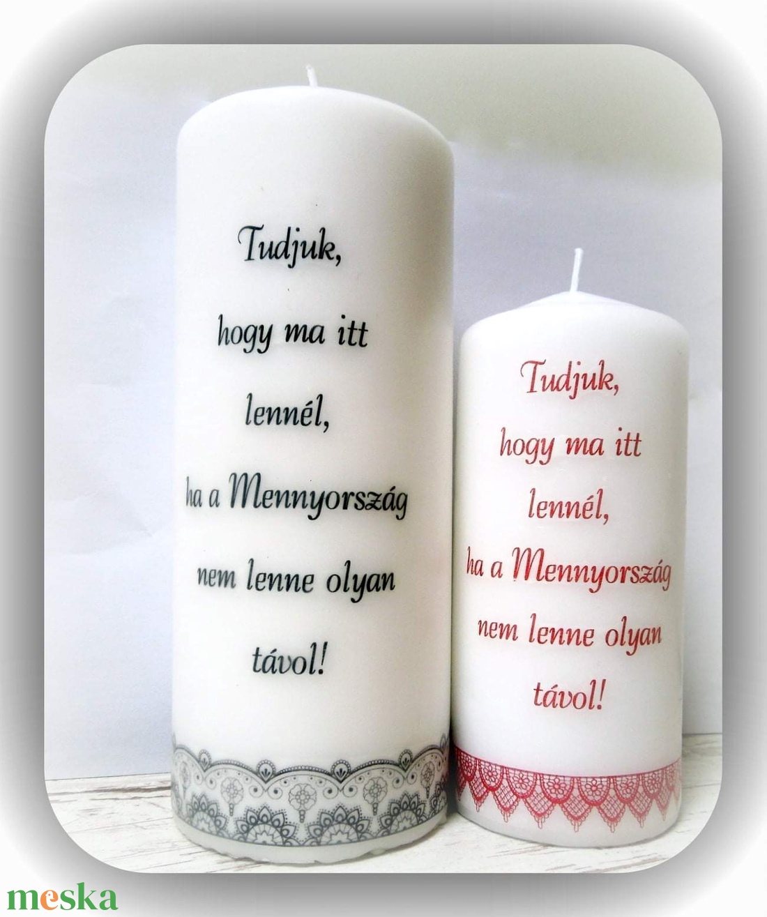 Emlék gyertya (esküvőre) - esküvő - dekoráció - gyertya & gyertyatartó - Meska.hu