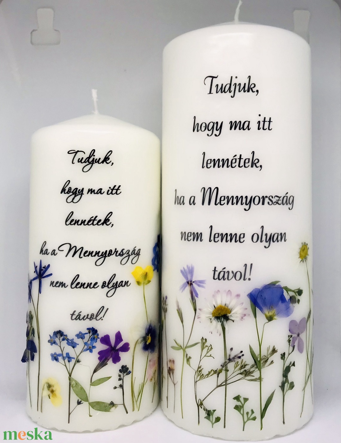 Virágos Emlék gyertya (esküvőre) - esküvő - dekoráció - gyertya & gyertyatartó - Meska.hu