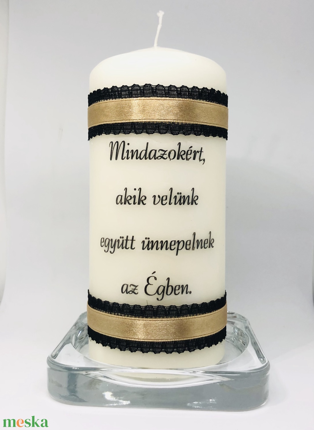 Emlék gyertya (esküvőre) - esküvő - dekoráció - gyertya & gyertyatartó - Meska.hu