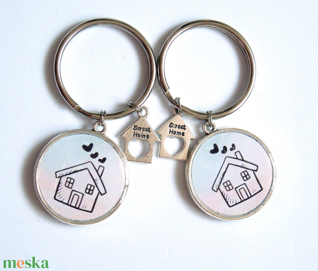 2 db Sweet home- közös otthonunk kulcstartó - táska & tok - kulcstartó & táskadísz - kulcstartó - Meska.hu 2 db Sweet home- közös otthonunk kulcstartó - táska & tok - kulcstartó & táskadísz - kulcstartó - Meska.hu