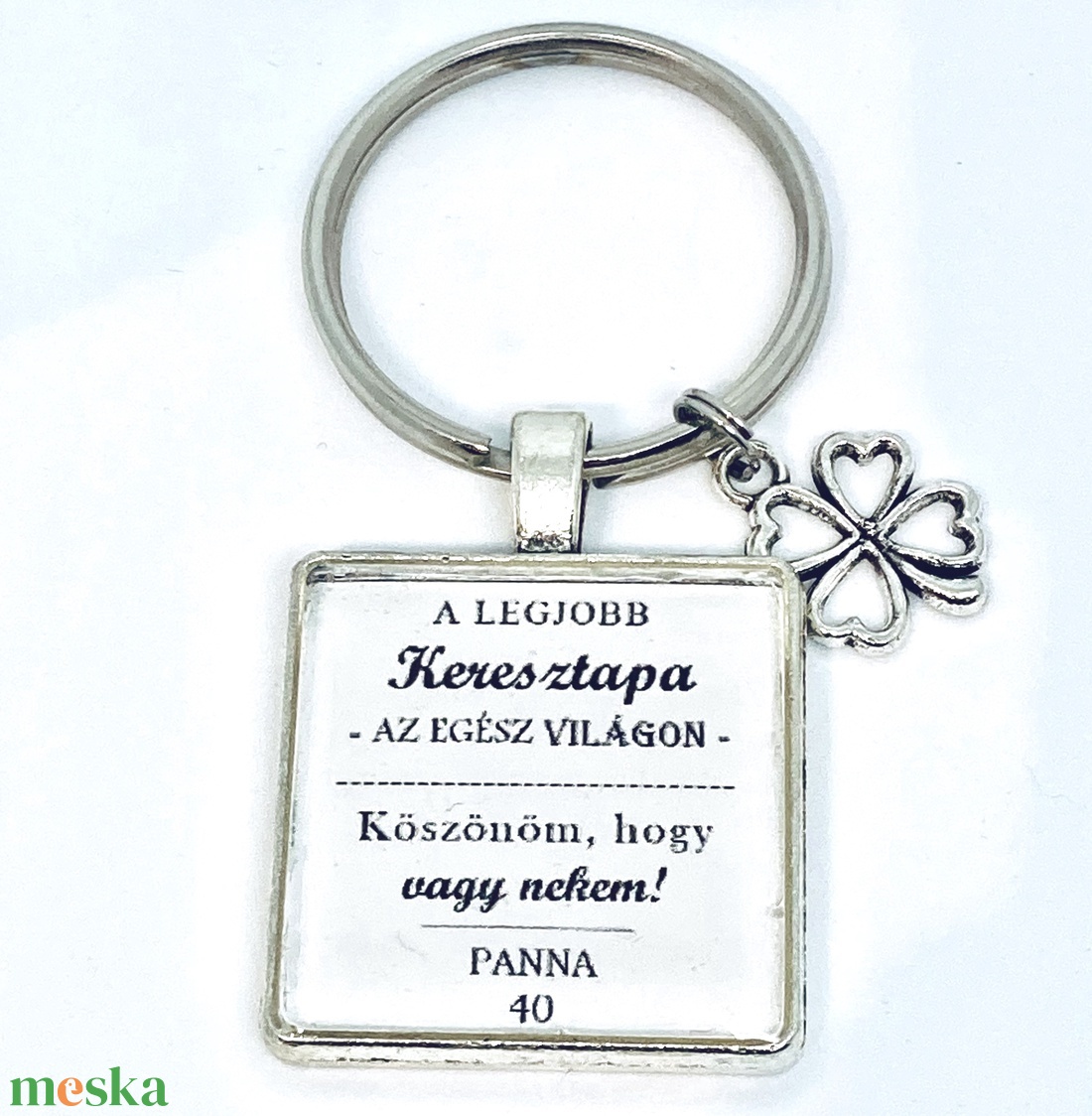 Keresztszülőnek egyedi kulcstartó 1 db - táska & tok - kulcstartó & táskadísz - kulcstartó - Meska.hu