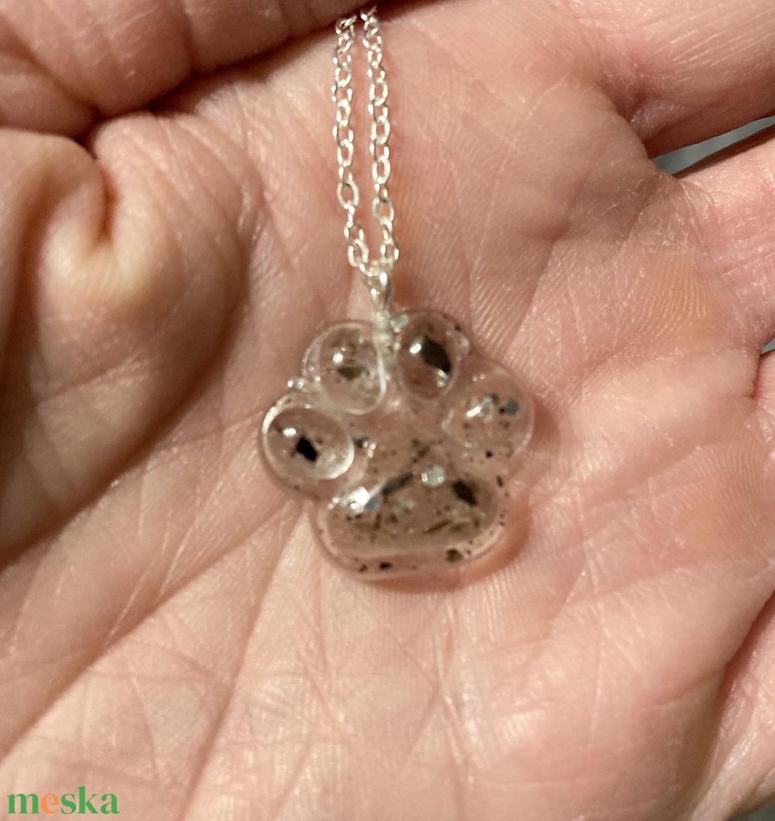 Pici tappancs emlék medál, Hamvakkal készült kegyeleti medál, kegyeleti ékszer - ékszer - nyaklánc - medálos nyaklánc - Meska.hu