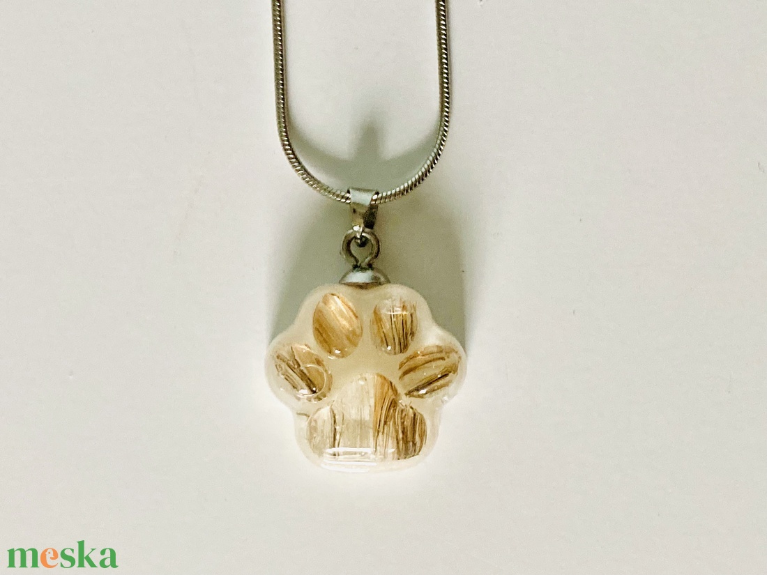 Kisállat (kutya, macska...) kegyeleti medál, pandi gyöngy - ékszer - nyaklánc - medálos nyaklánc - Meska.hu