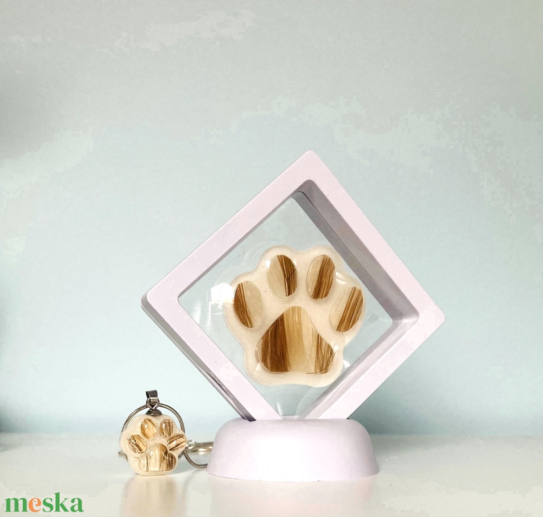 Kisállat (kutya, macska...) kegyeleti medál, pandi gyöngy - ékszer - nyaklánc - medálos nyaklánc - Meska.hu