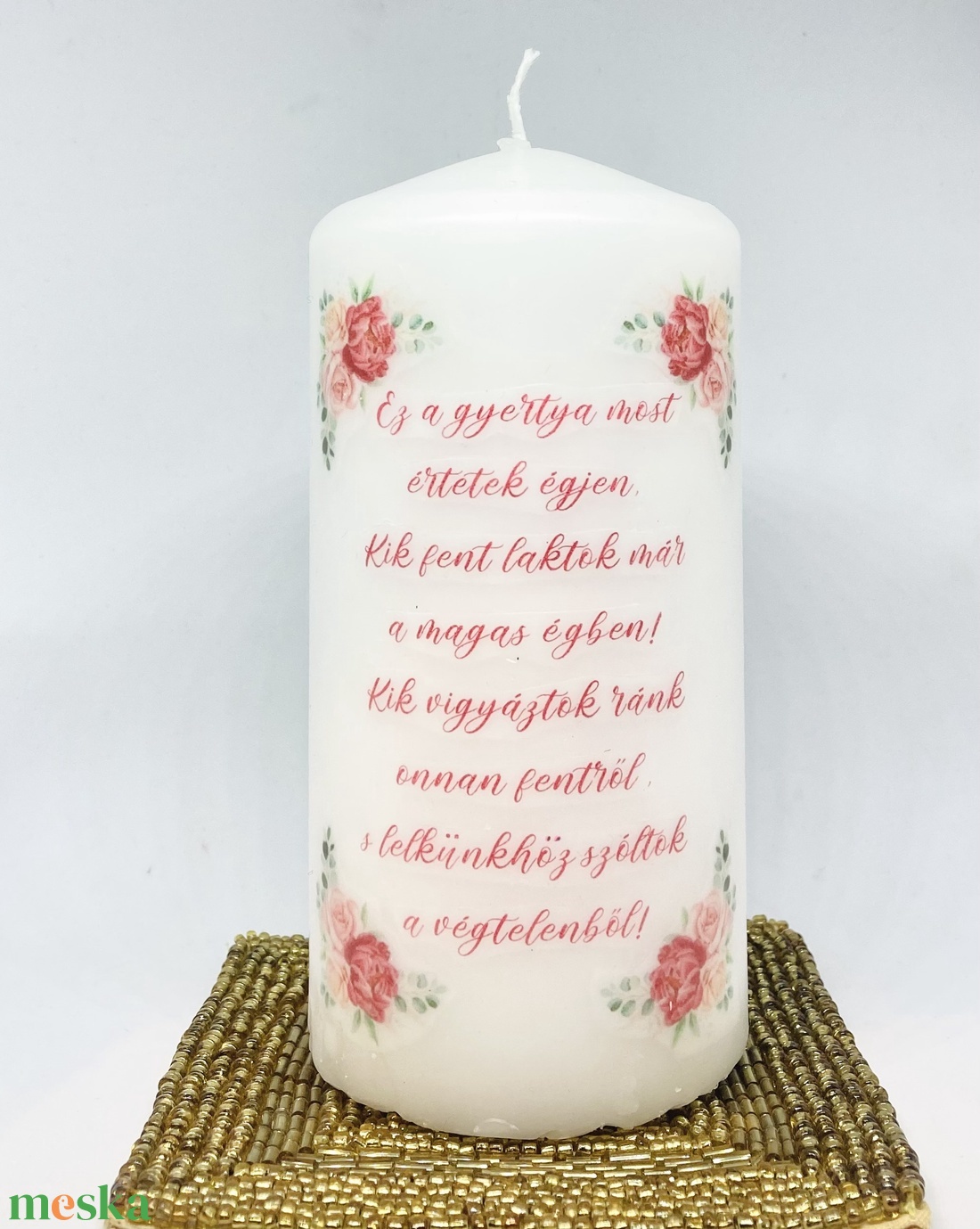 Emlék gyertya (esküvőre) - esküvő - dekoráció - gyertya & gyertyatartó - Meska.hu
