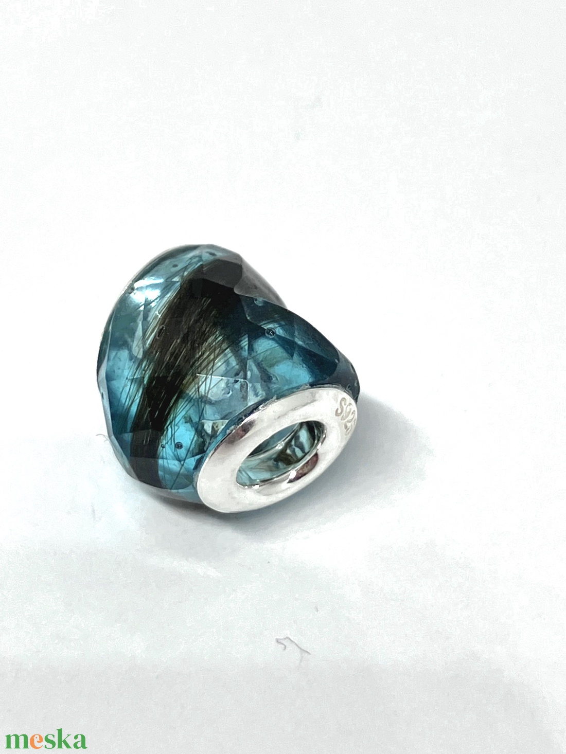 Szív alakú pandora gyöngy hajjal - ékszer - nyaklánc - medálos nyaklánc - Meska.hu