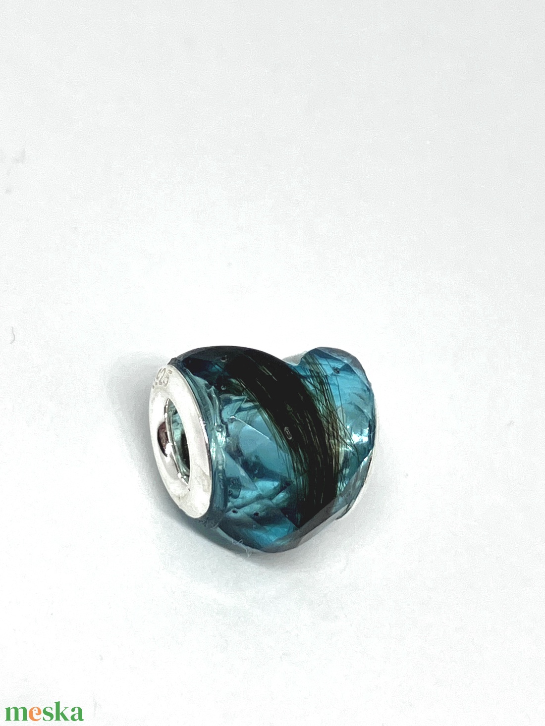 Szív alakú pandora gyöngy hajjal - ékszer - nyaklánc - medálos nyaklánc - Meska.hu