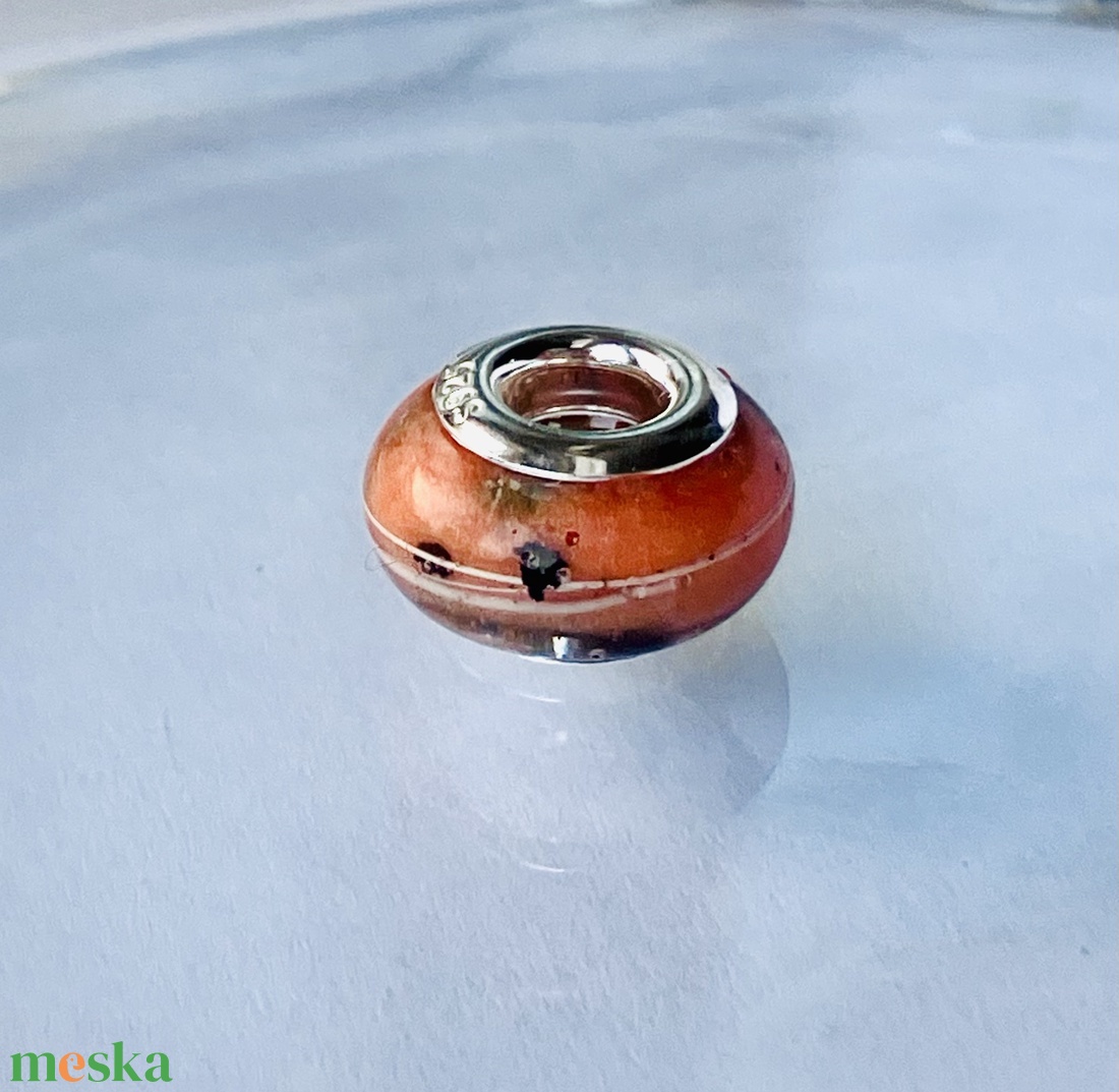 Pandora jellegű kegyeleti gyöngy kisállat szőrrel vagy Hamvakkal készült kegyeleti medál, kegyeleti ékszer - ékszer - nyaklánc - medálos nyaklánc - Meska.hu