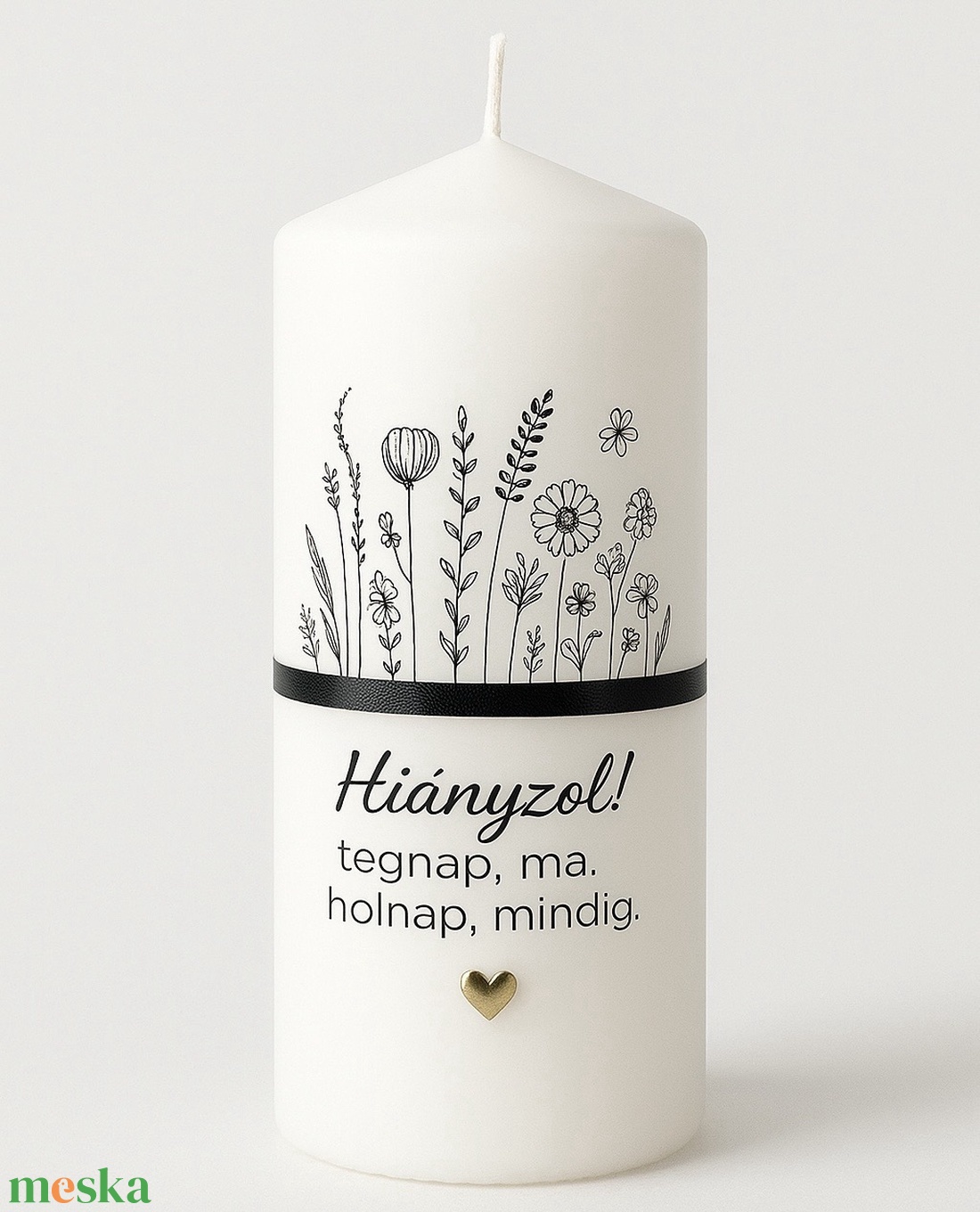 Emlék gyertya (esküvőre), temetésre - esküvő - dekoráció - gyertya & gyertyatartó - Meska.hu