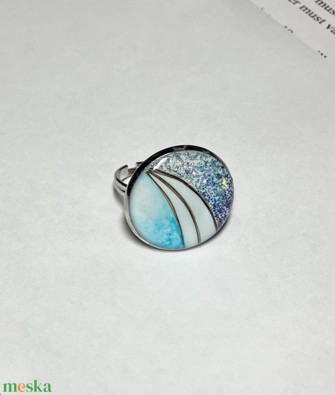 Hajjal készült emlék ékszer - csillámos gyűrű - ékszer - nyaklánc - medálos nyaklánc - Meska.hu