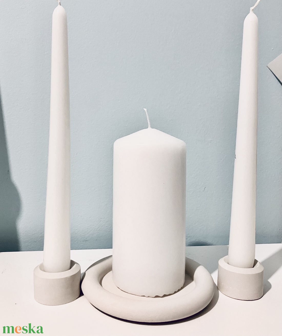 Minimalista esküvői gyertya szett, ceremónia gyertyák - esküvő - dekoráció - esküvői gyertya - Meska.hu