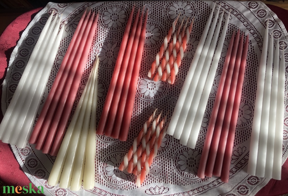 Adventi, mártott gyertyák - otthon & életmód - gyertya, illat, aroma - gyertya - Meska.hu