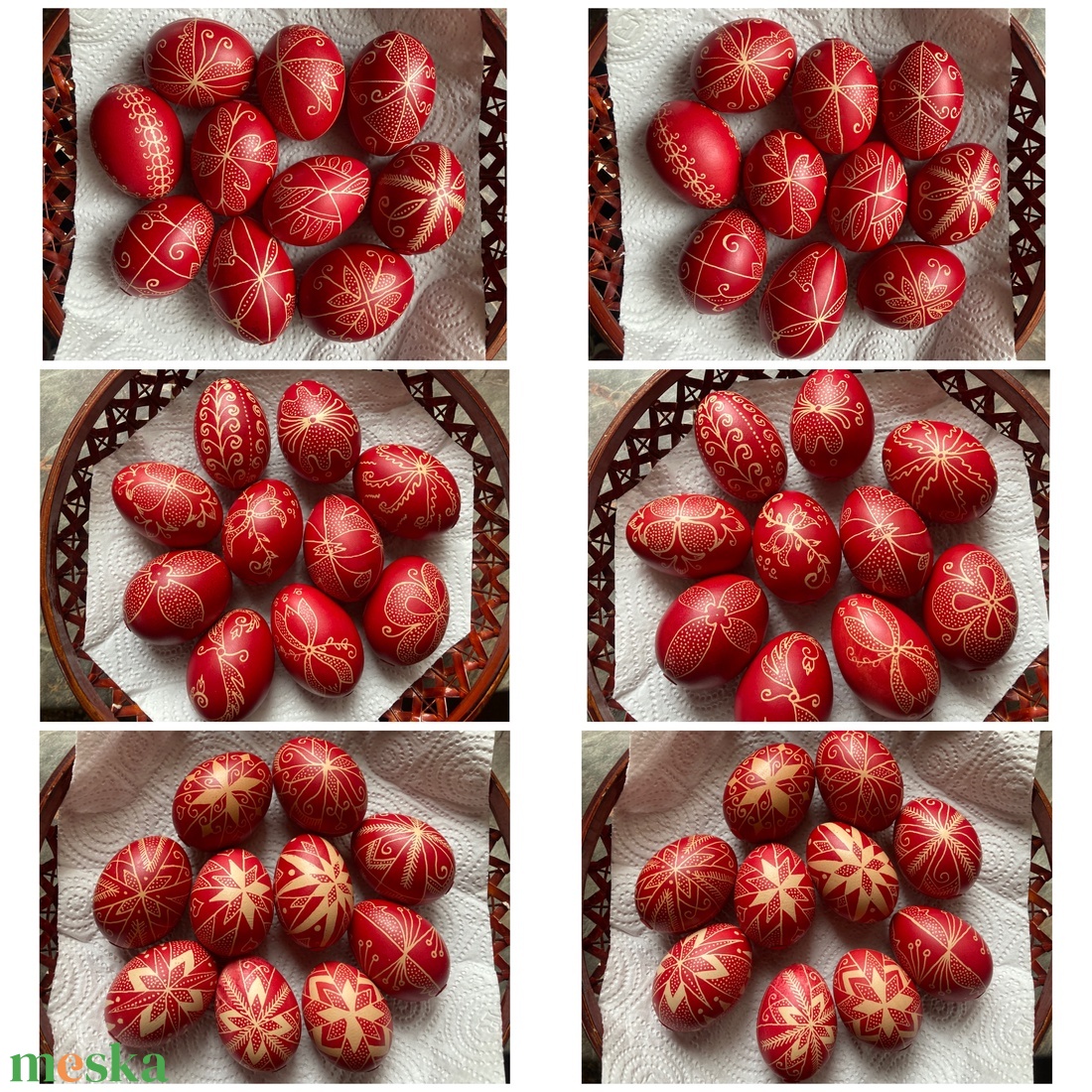 Hímes tojások - ünnepi díszek, dekorációk - húsvéti díszek és dekorációk - húsvéti tojás, hímestojás - Meska.hu