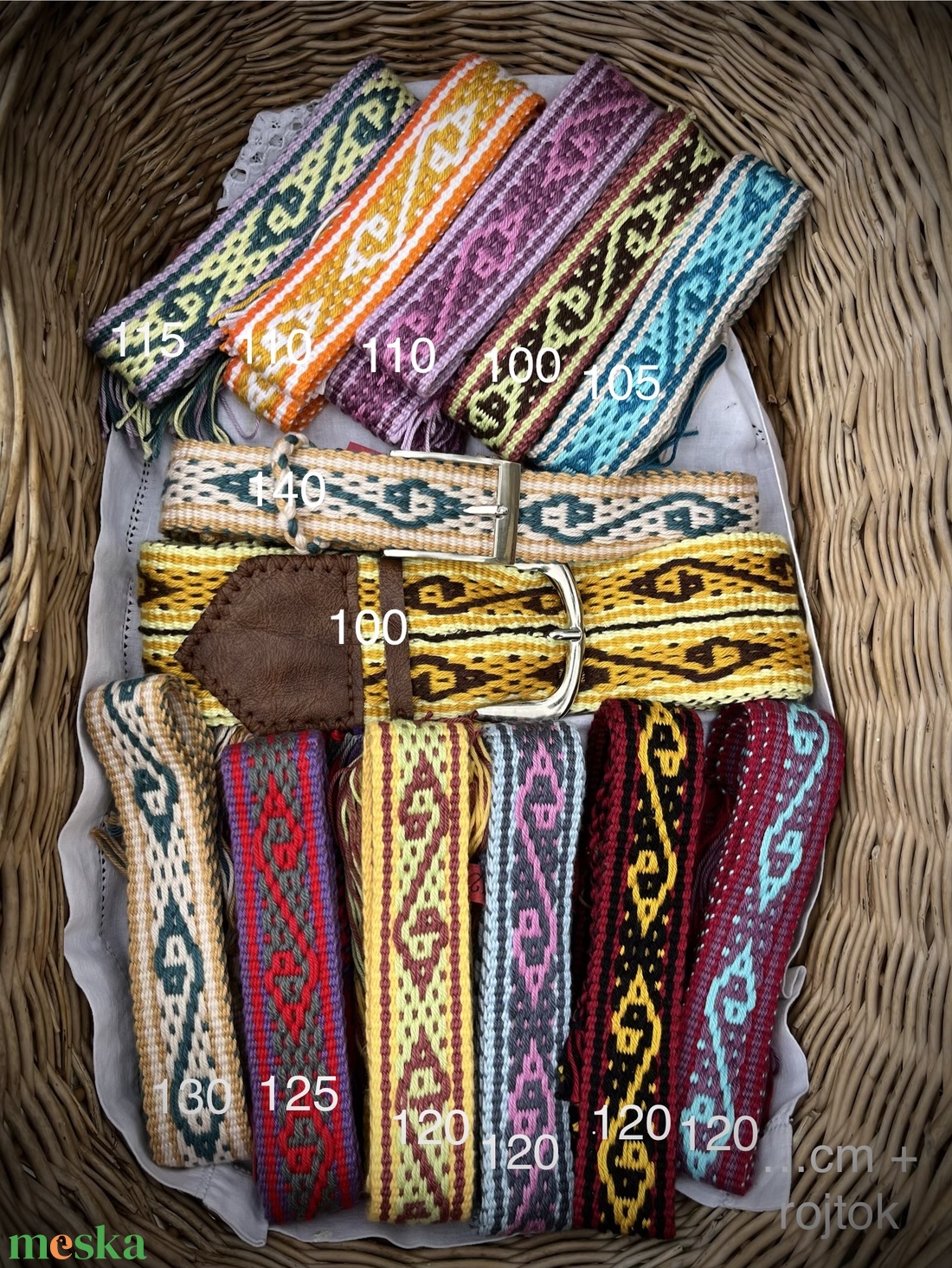Pamut öv 120-125 cm - ruha & divat - öv & övcsat - öv - Meska.hu