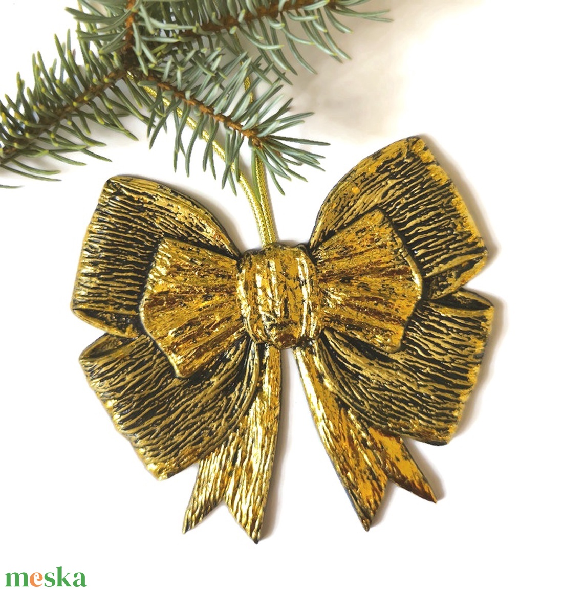 Karácsonyi masni, karácsonyfadísz - karácsony - karácsonyi lakásdekoráció - karácsonyfadíszek - Meska.hu