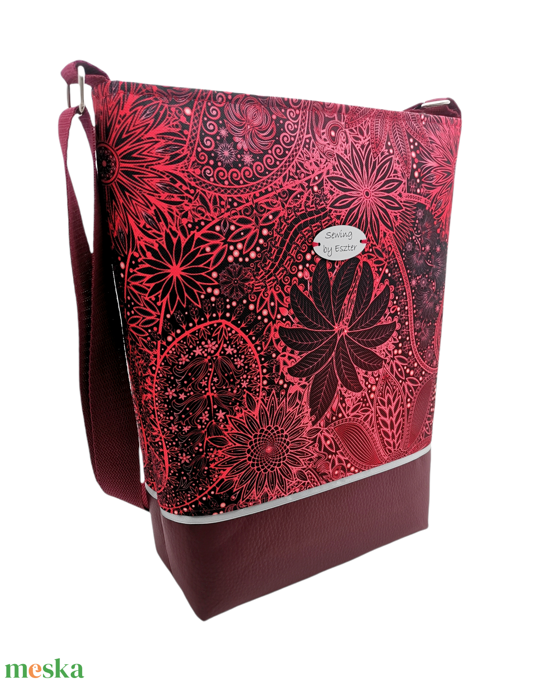 Bordó elegáns női nagy táska - táska & tok - kézitáska & válltáska - vállon átvethető táska - Meska.hu