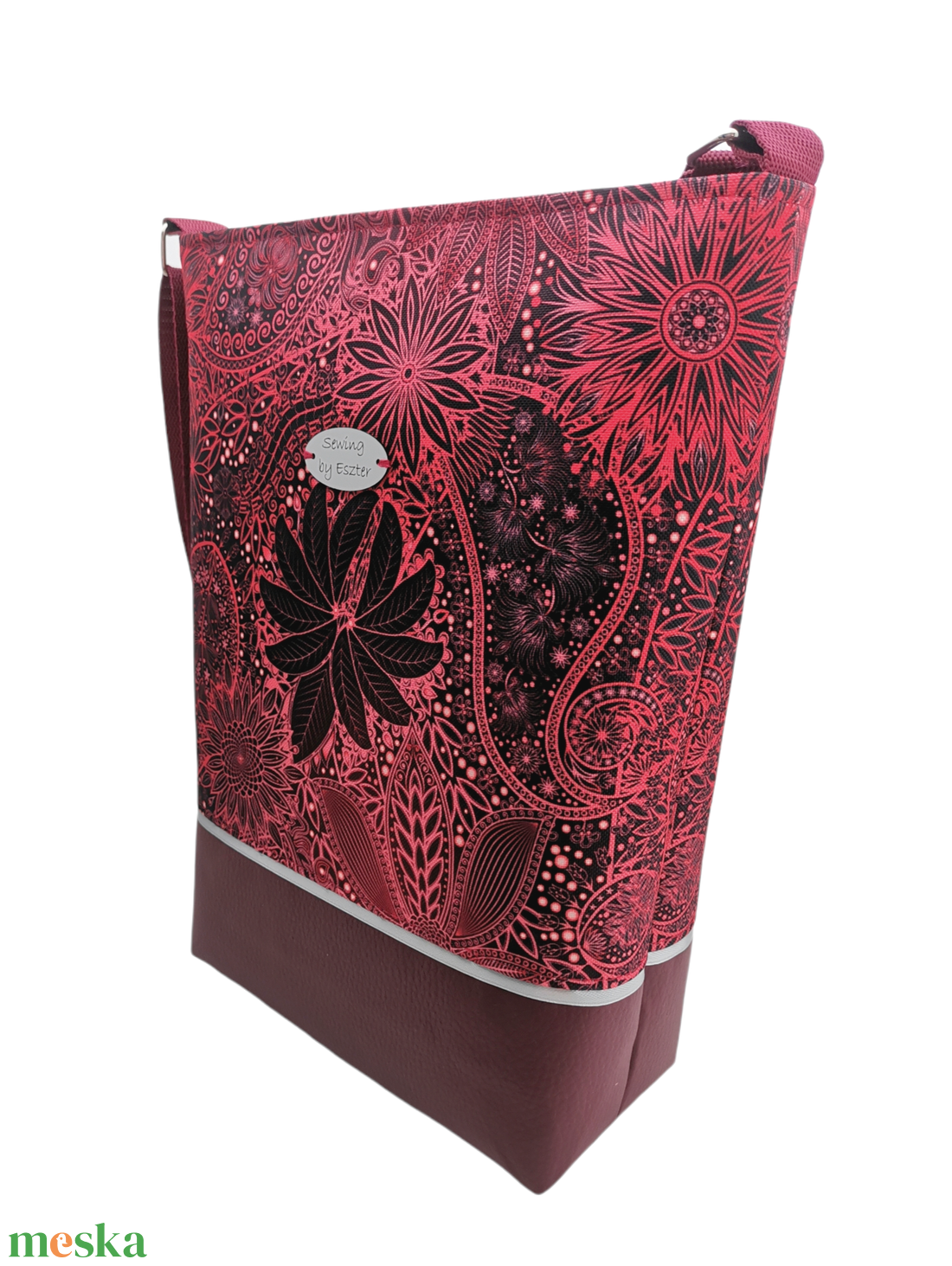 Bordó elegáns női nagy táska - táska & tok - kézitáska & válltáska - vállon átvethető táska - Meska.hu