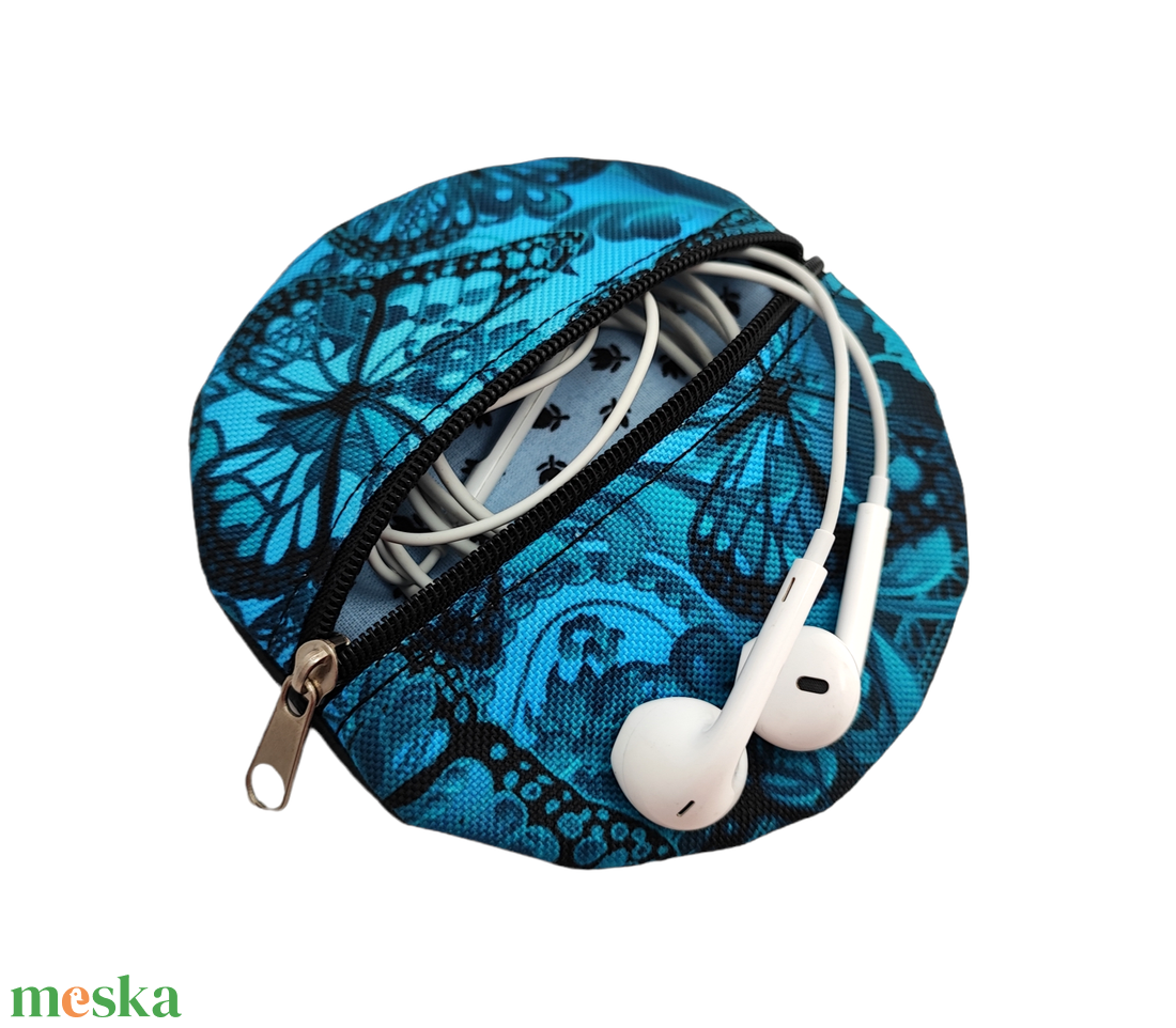 Headset, fülhallgató, aprópénz tartó - Türkizkék pillangós - táska & tok - pénztárca & más tok - aprópénztartó - Meska.hu Headset, fülhallgató, aprópénz tartó - Türkizkék pillangós - táska & tok - pénztárca & más tok - aprópénztartó - Meska.hu