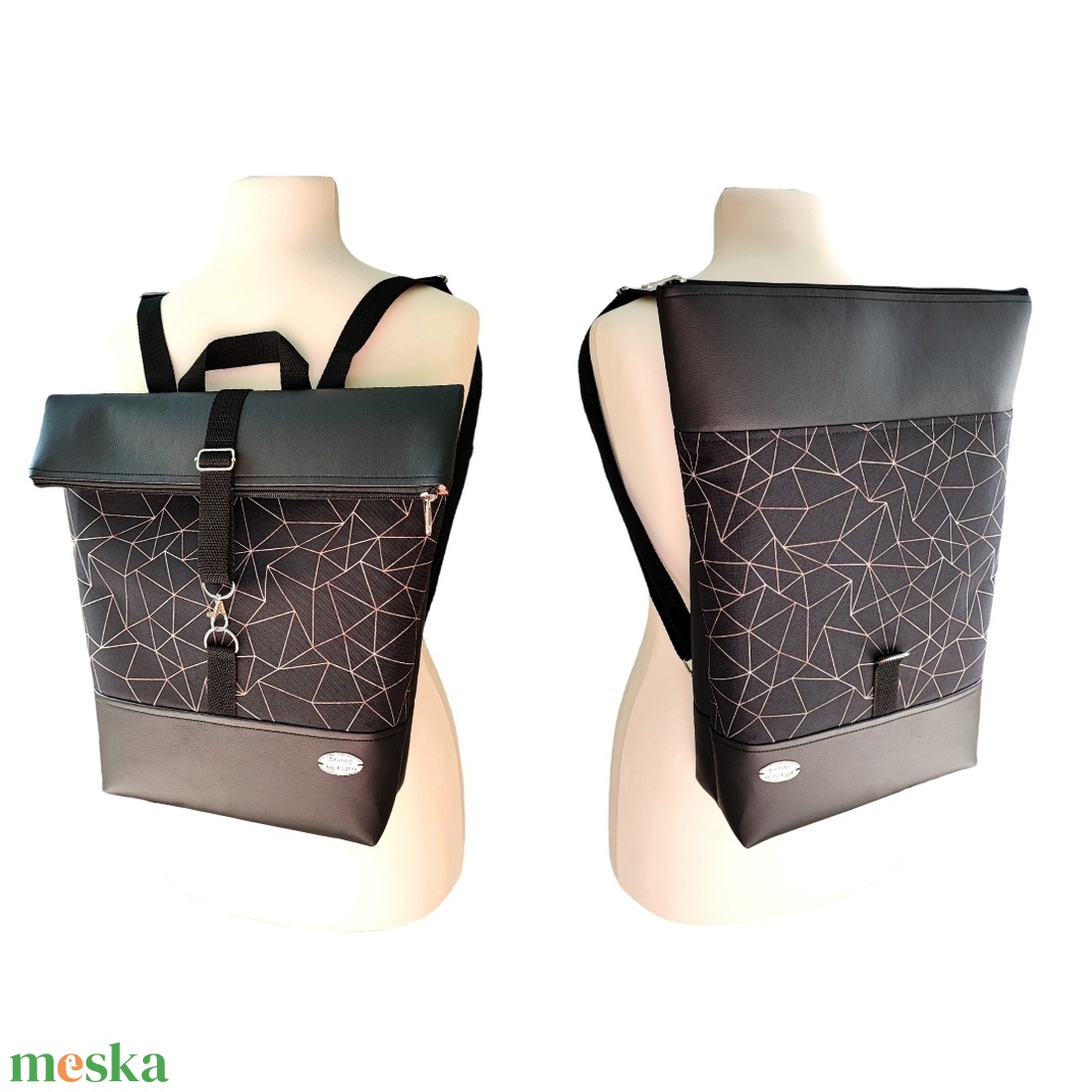 Elegáns Geometriai Roll Top Hátitáska / Hátizsák - Több méret - táska & tok - hátizsák - roll top hátizsák - Meska.hu Elegáns Geometriai Roll Top Hátitáska / Hátizsák - Több méret - táska & tok - hátizsák - roll top hátizsák - Meska.hu