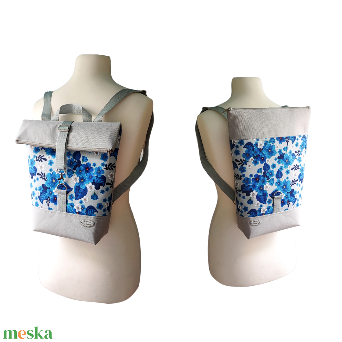 Kék Ibolya Roll Top Hátitáska / Hátizsák - S, M, L, XL méret - táska & tok - hátizsák - roll top hátizsák - Meska.hu