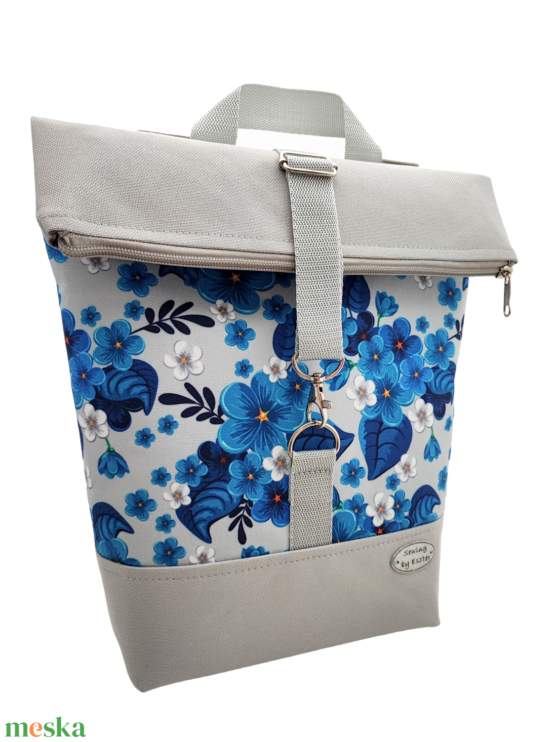 Kék Ibolya Roll Top Hátitáska / Hátizsák - S, M, L, XL méret - táska & tok - hátizsák - roll top hátizsák - Meska.hu