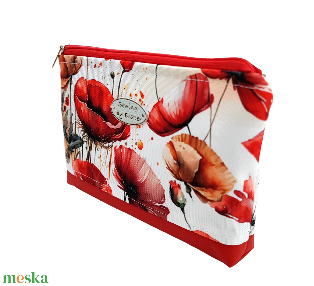 Elegáns női neszesszer - Piros Pipacsos II. - táska & tok - neszesszer - Meska.hu Elegáns női neszesszer - Piros Pipacsos II. - táska & tok - neszesszer - Meska.hu