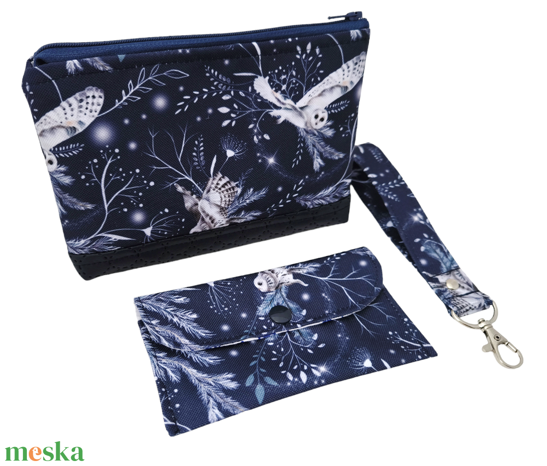 Ajándékszett / Női táska szett  - Éjjeli bagoly - táska & tok - neszesszer - Meska.hu