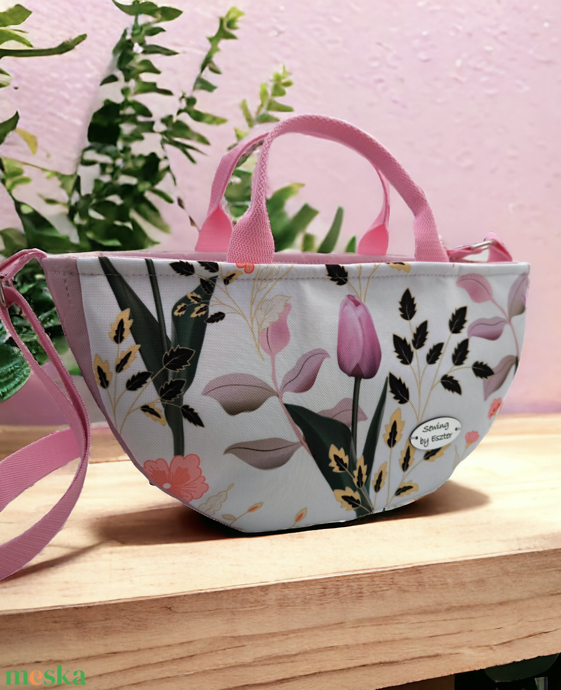 Tulipános 2in1 női táska - kézitáska / válltáska - Rózsaszín - táska & tok - variálható táska - Meska.hu Tulipános 2in1 női táska - kézitáska / válltáska - Rózsaszín - táska & tok - variálható táska - Meska.hu