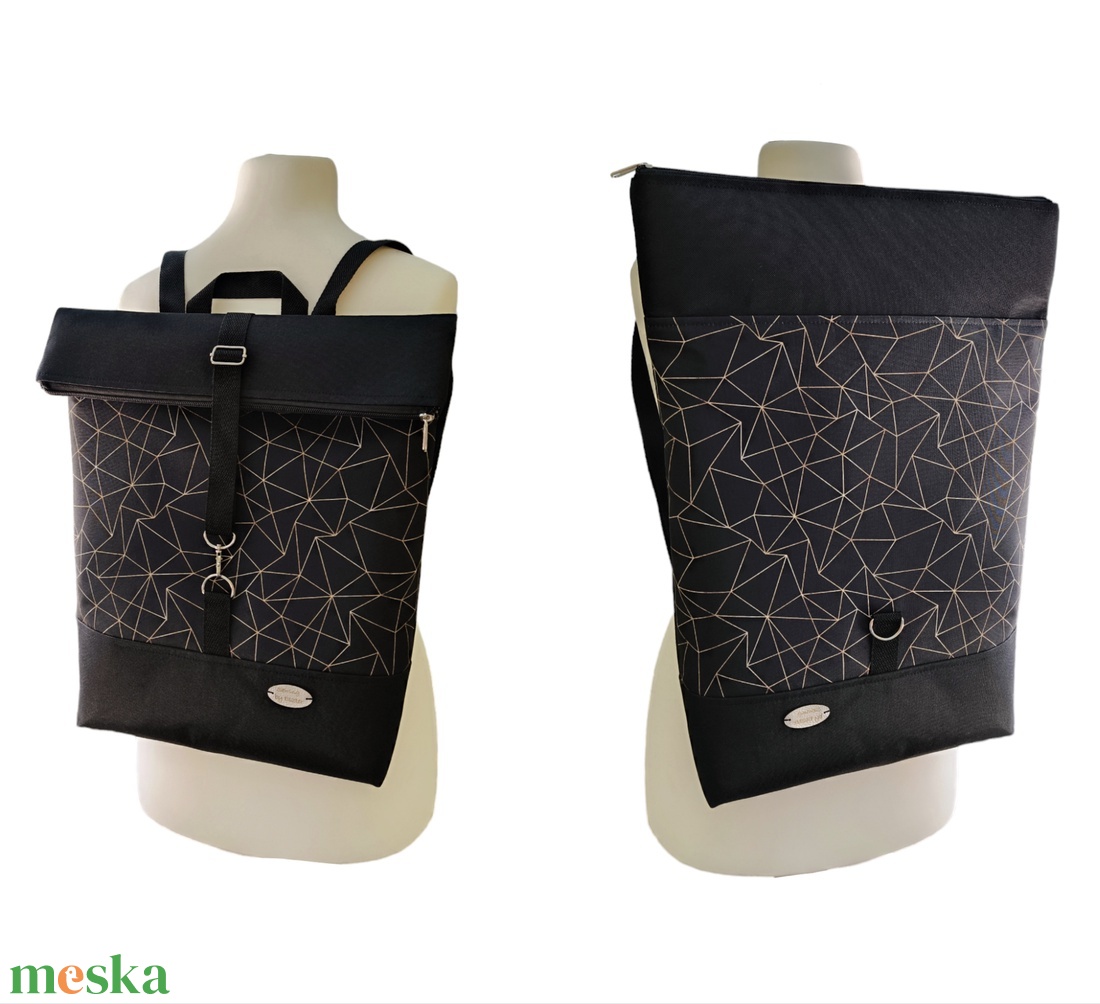 Vízálló Geometriai Roll Top LAPTOP Hátizsák / Hátitáska - táska & tok - laptoptáska, laptop hátizsák - Meska.hu Vízálló Geometriai Roll Top LAPTOP Hátizsák / Hátitáska - táska & tok - laptoptáska, laptop hátizsák - Meska.hu
