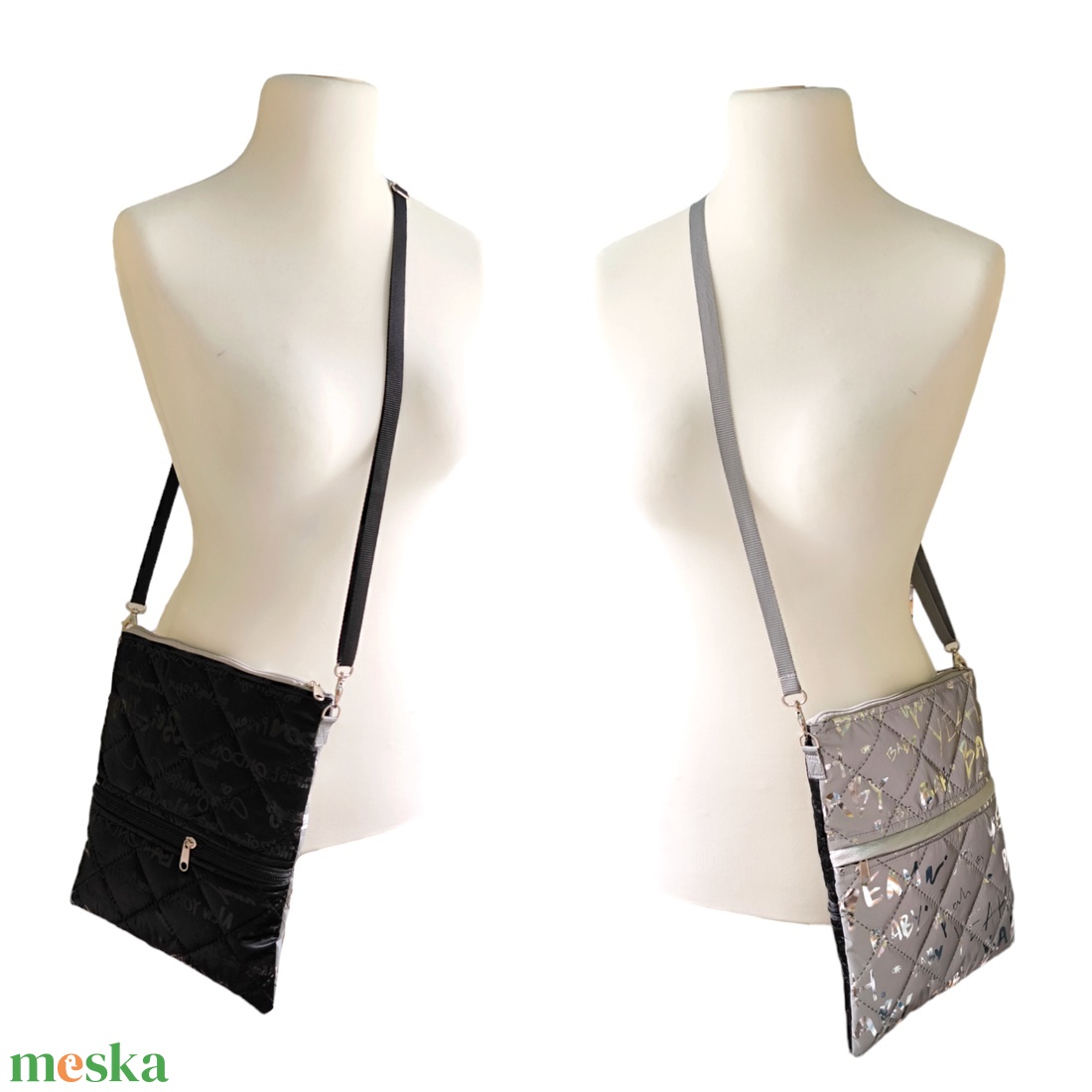 Készleten! - Ha akarom ezüst ha akarom fekete Crossbody / Keresztpántostáska - táska & tok - kézitáska & válltáska - vállon átvethető táska - Meska.hu Készleten! - Ha akarom ezüst ha akarom fekete Crossbody / Keresztpántostáska - táska & tok - kézitáska & válltáska - vállon átvethető táska - Meska.hu