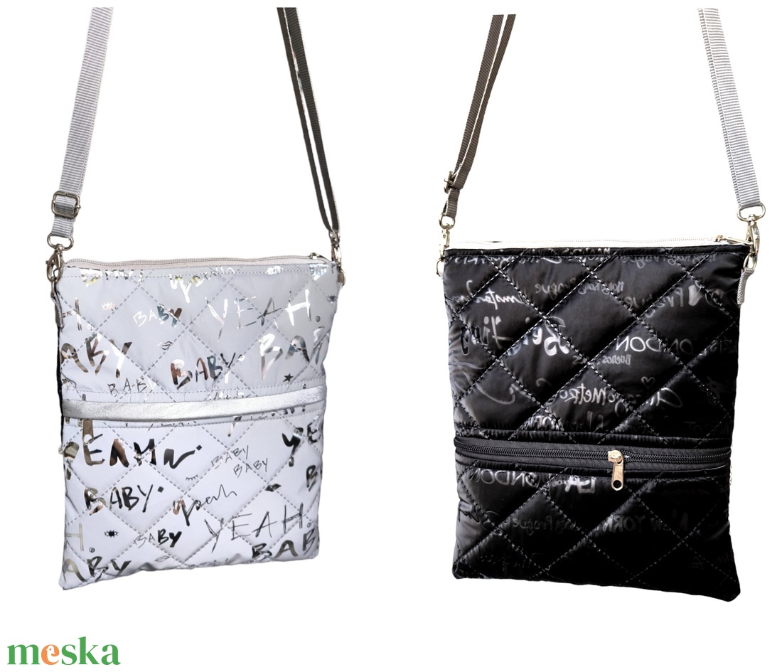 Készleten! - Ha akarom ezüst ha akarom fekete Crossbody / Keresztpántostáska - táska & tok - kézitáska & válltáska - vállon átvethető táska - Meska.hu Készleten! - Ha akarom ezüst ha akarom fekete Crossbody / Keresztpántostáska - táska & tok - kézitáska & válltáska - vállon átvethető táska - Meska.hu