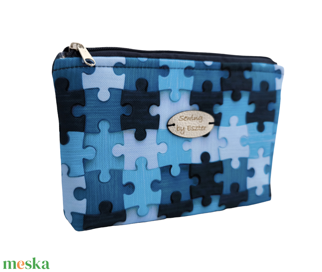 Puzzle mintás neszesszer - Kék - táska & tok - neszesszer - Meska.hu Puzzle mintás neszesszer - Kék - táska & tok - neszesszer - Meska.hu