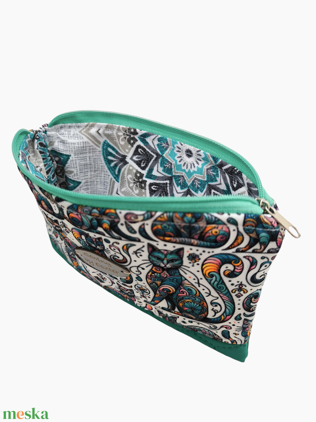 Mandala mintás cicák női neszesszer - Zöld - táska & tok - neszesszer - Meska.hu Mandala mintás cicák női neszesszer - Zöld - táska & tok - neszesszer - Meska.hu