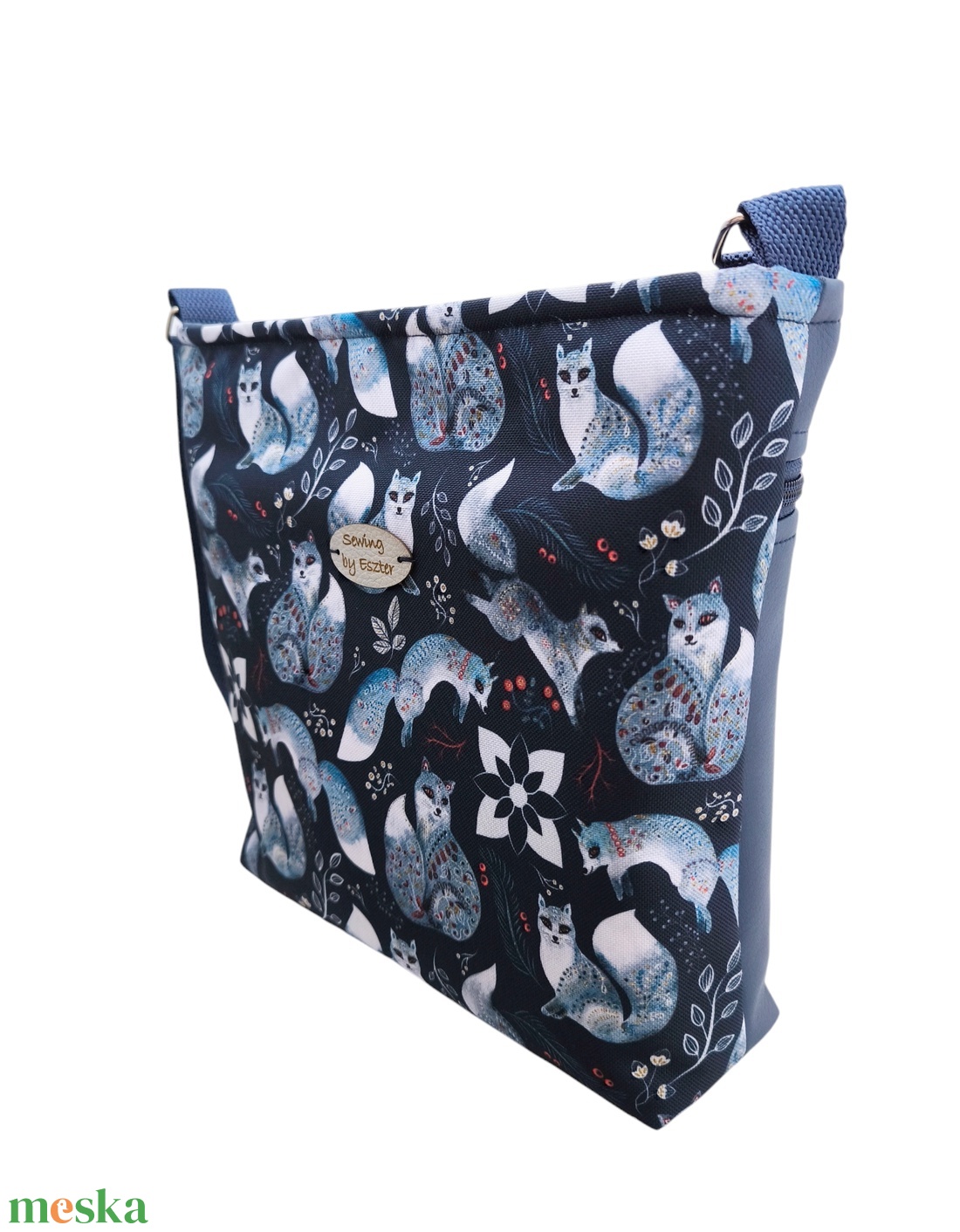 Készleten! - Folkart Rókák mintás crossbody - táska & tok - kézitáska & válltáska - válltáska - Meska.hu