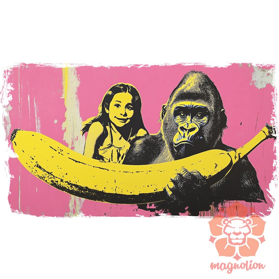 Gorilla és banán v1 - ruha & divat - férfi ruha - férfi pulóver - Meska.hu