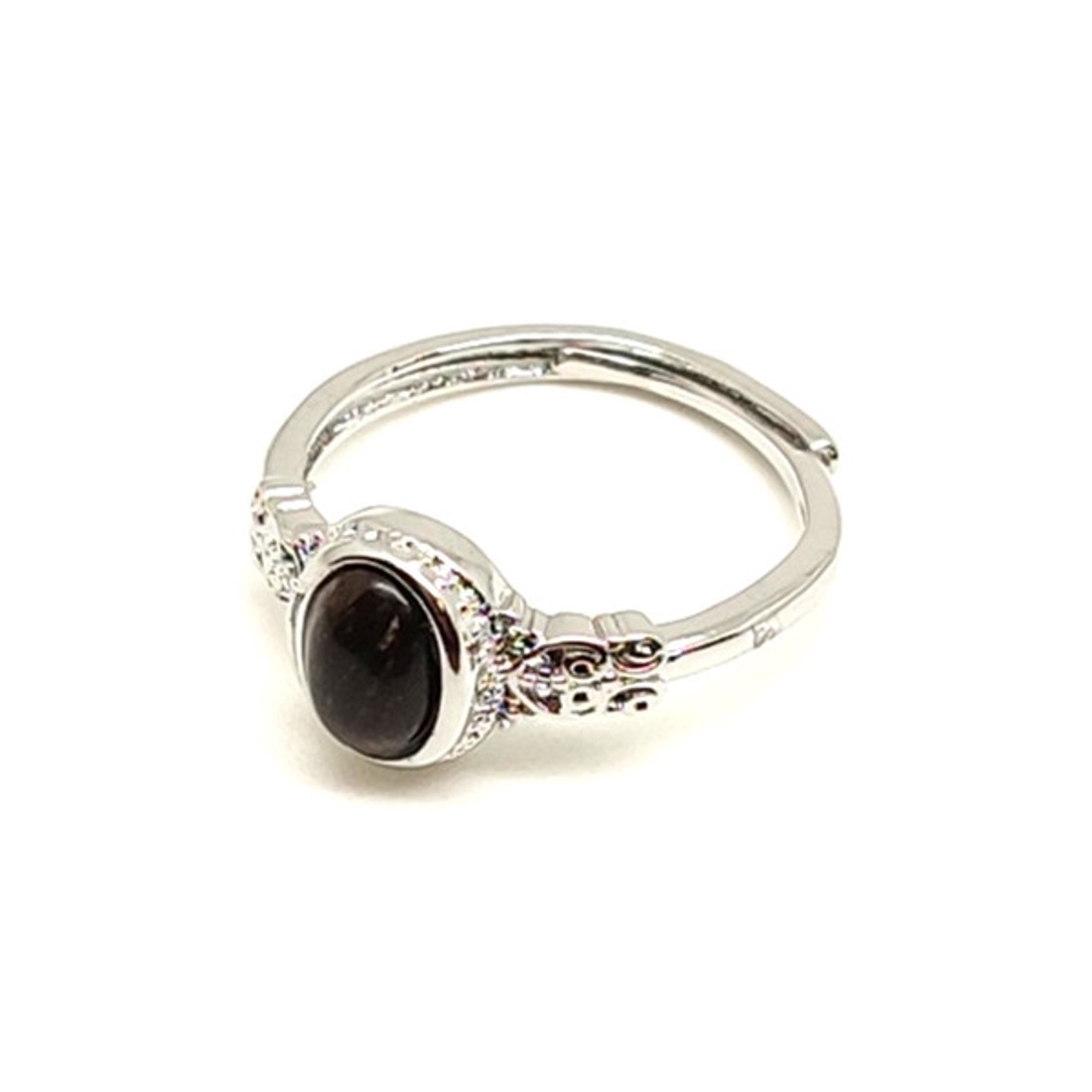 Pietersit gyűrű, barna-kék ovál díszes 8x6 mm, állítható � Viharkék - ékszer - gyűrű - gyöngyös gyűrű - Meska.hu