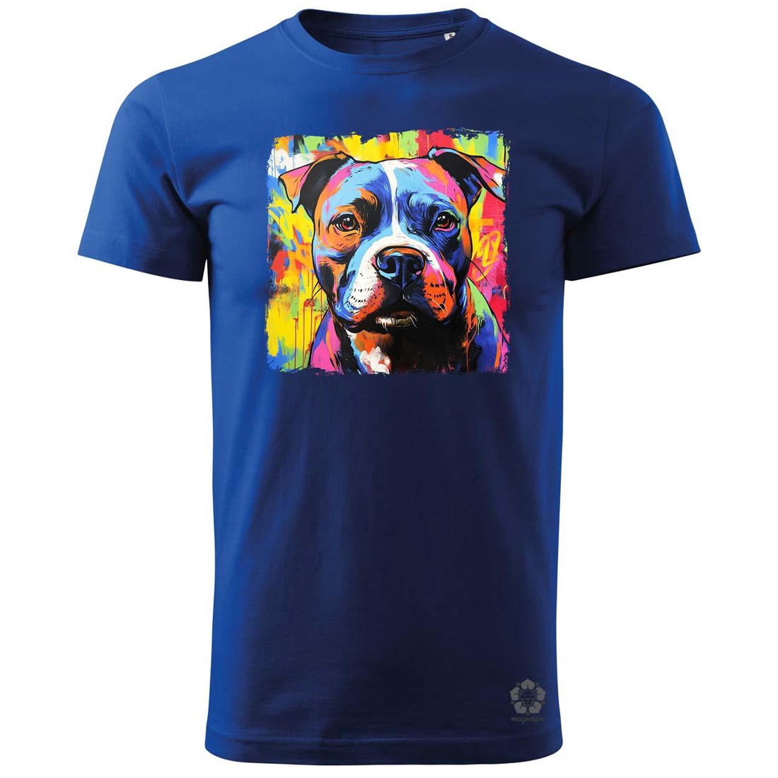 Pitbull portré v1 férfi póló - ruha & divat - férfi ruha - póló - Meska.hu